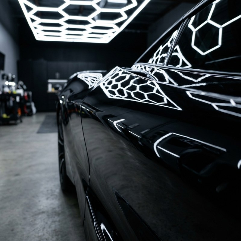 Mirror finish paint correction reflection